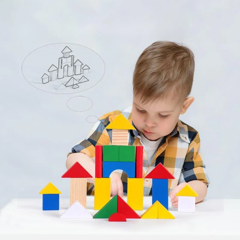 

Mini Wooden Building Blocks Educational Toys For Children Colorful Wood Assembled Puzzle Baby Intelligence Development Toy Gifts