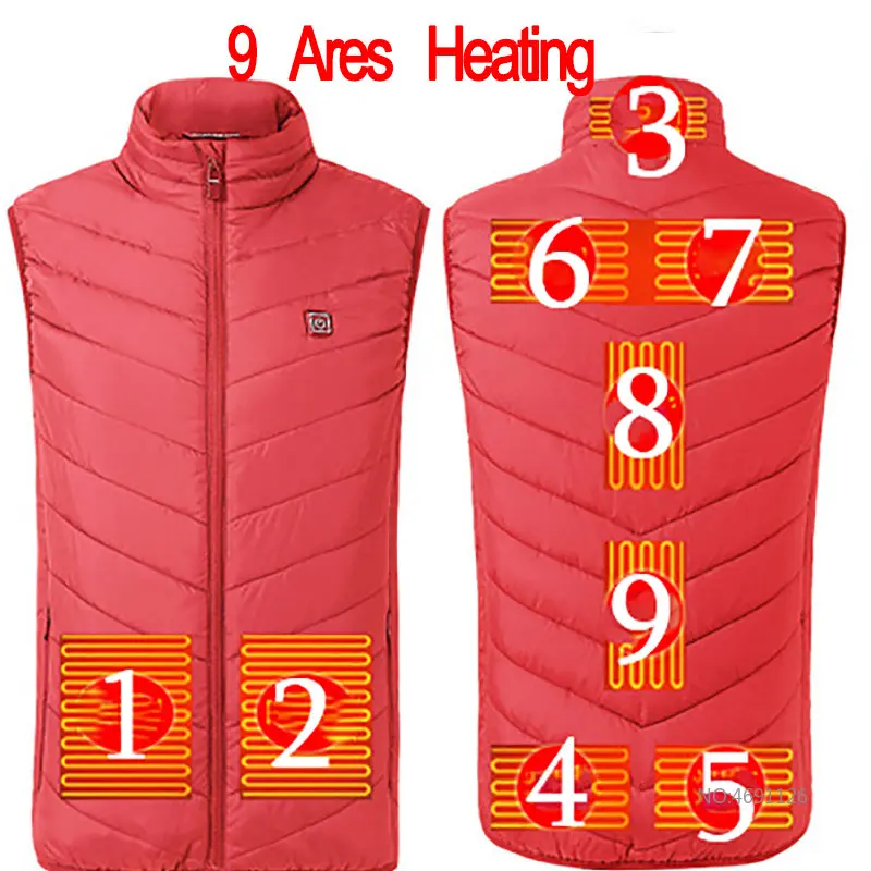 thumbnail image 1 of Chaqueta con calefacción por Usb de 17 áreas para hombre y mujer, chaleco eléctrico calefactor, chaleco calefactor, chaleco calefactor interno con Usb, Veste Chauffante, 1 of 5