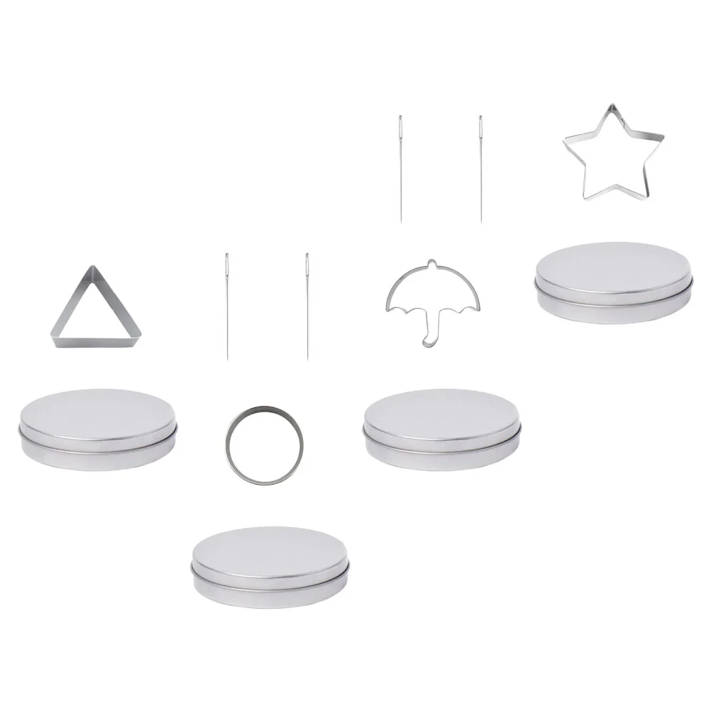 

Korean Sugar Candy Making Tools Stainless Steel Cookie Cutters Biscuit Molds Squid Sugar Game Kit Umbrella Triangle Star