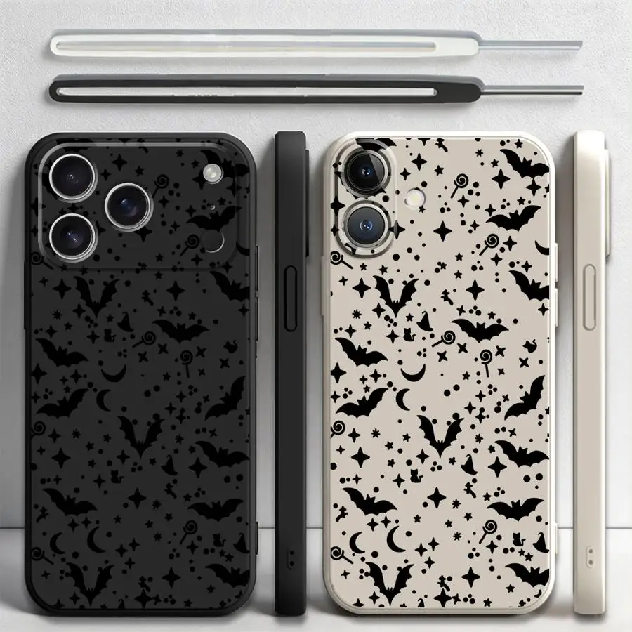 Halloween Bat Motif Soft Phone Case Cover
