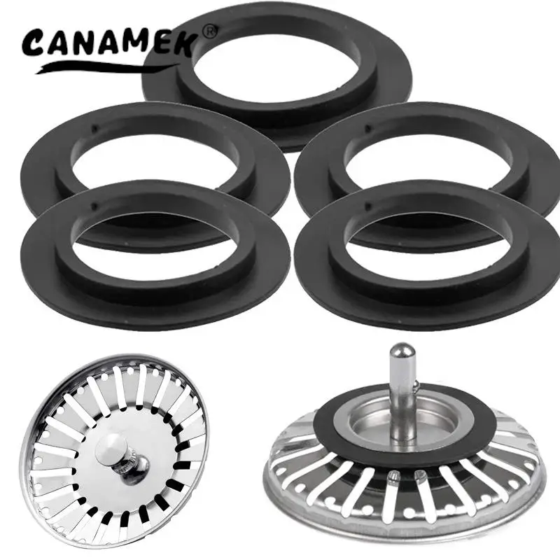 5pcs Rubber Seal Washer Gasket For Franke Basket Strainer Plug For 78 79 80 82 83mm Sink Drainer Gasket rubber gasket
