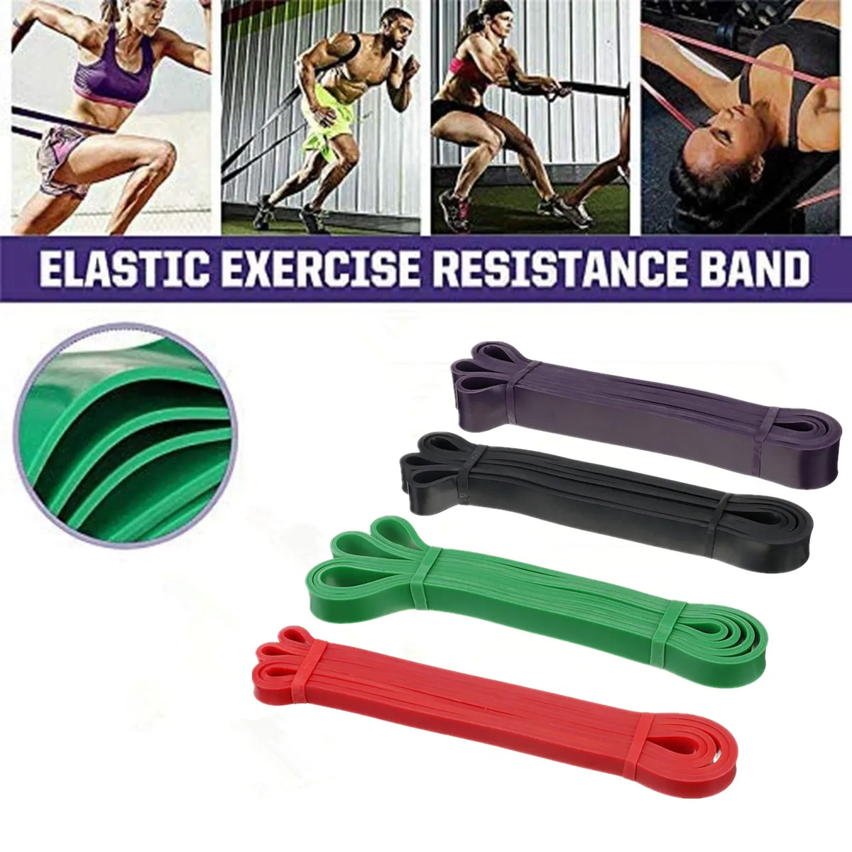 2080 X 2.5Mm Yoga Tension Straps Exercise Gym Sports Elastic Bands Fitness Resistance Bands