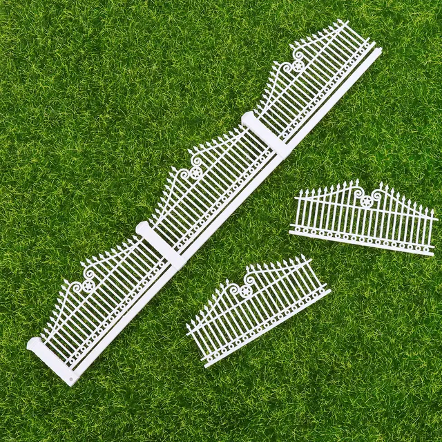 Kerítés Kerti Mini Piket Miniatűr Barkácsolás Dekoratív Tündérkerítések Modell Homok Asztali Kiegészítők Ház Dekorációk Szegély - Image 5