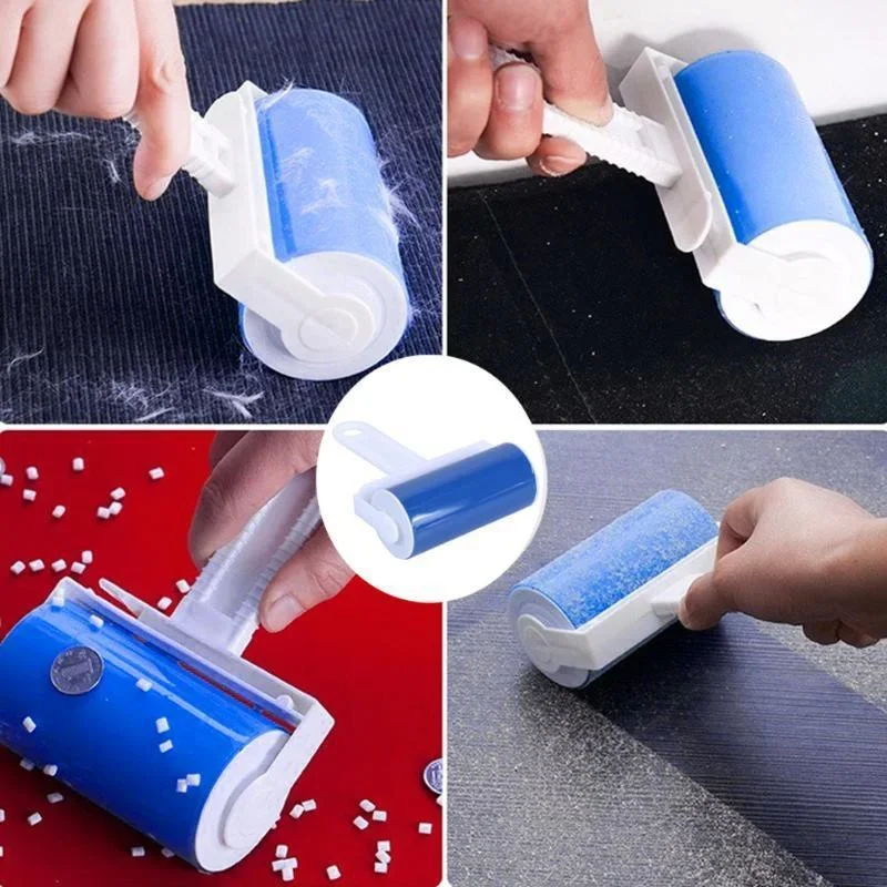 Portable Washable Dust Removal Drum Hair Sticking Device for Household Pets Hairs Cleaning Brush Multifunctional Clothes Cleaner