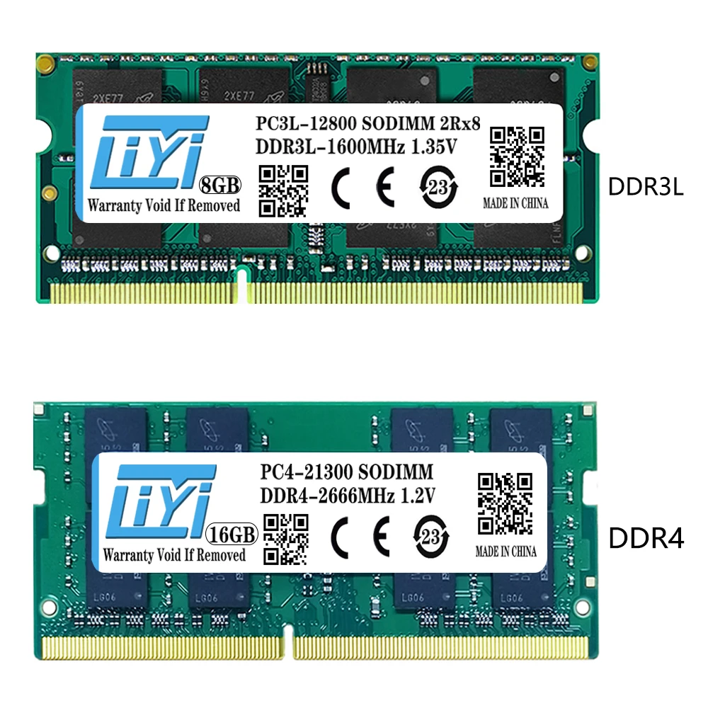 Laptop Memory DDR3L 4GB 8GB 16GB 1066 1333 1600mhz PC3L 12800S 10600 8500 DDR4 2133 2400 2666 PC4 SODIMM Notebook Ram