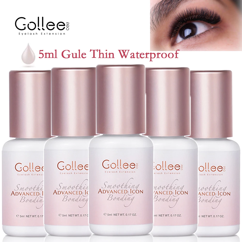 

Gollee Pink Glue 1s Fast Dry Sensitive Glue for Eyelash Extensuon Latex-Free Adhesive Lash Waterproof 5pcs wholesale Supplies