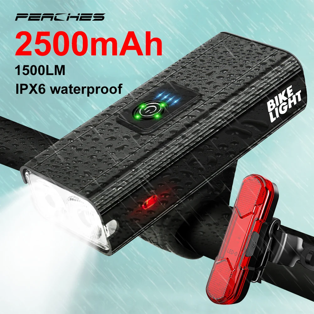 Передний фонарь T6 для велосипеда зарядка через USB фасветильник горного задний