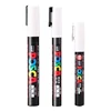 Uni Posca White Markers,Acrylic Waterproof permanente Paint Pen PC-1M 3M 5M POP Poster Advertising Art Supplies posca marcadores 2