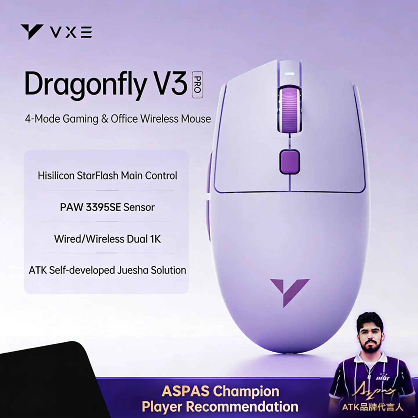 Dragonfly V3 Pro Wireless Ergonomic Lightweight Gaming Mouse
