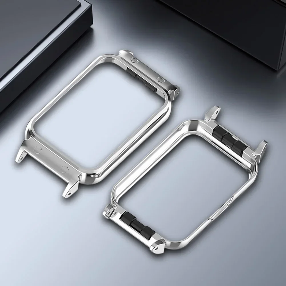 Sleek Metal Protective Case & Band for Samsung Galaxy Fit3 SM-R390 Smart Watch
