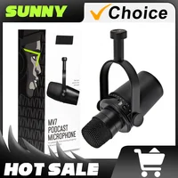 USB Podcast All Metal USB/XLR Dynamic Microphone MIC MV7 Microphone for Podcasting Recording Live Streaming Gaming