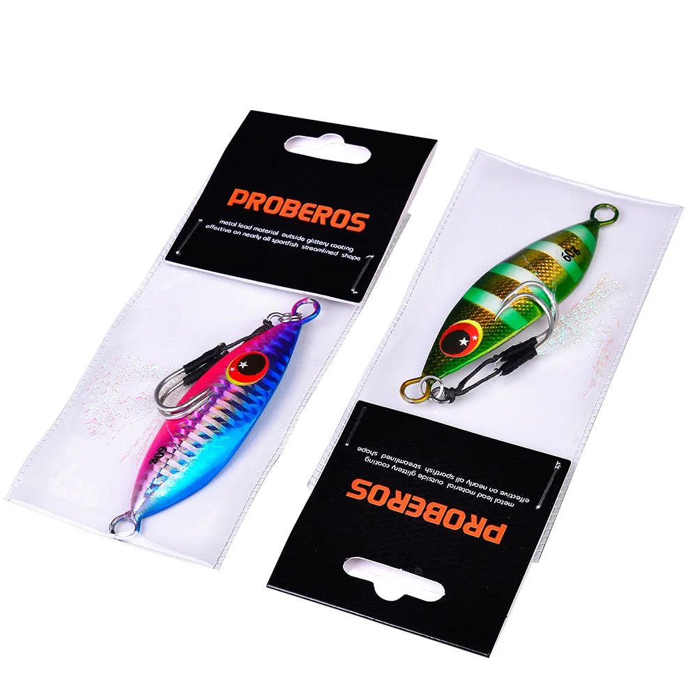 Big Jig Fishing Lure Weights 10g-60g Fishing Jigs Saltwater Lures Metal Bass Jig Isca Artificial Fake Fish Glitter Holographic 4