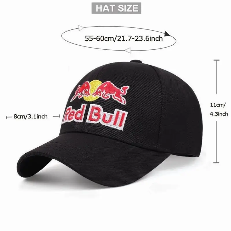2024 Popular Red Bull Hat Baseball Hat Men's and Women's Summer Red Bull Sun Hat Red Bull Sports Hat Outdoor Travel Sunshade Hat 6