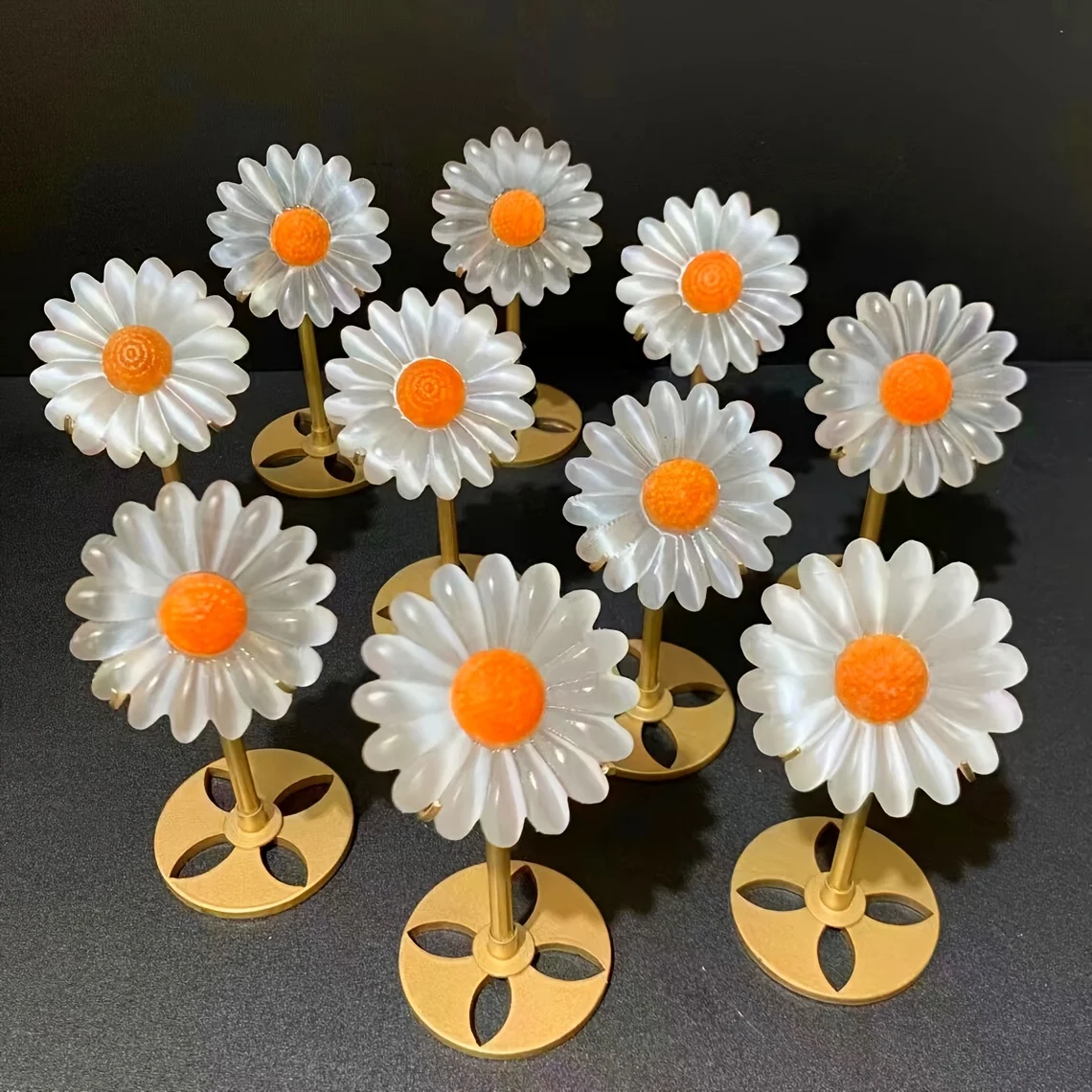 Selenite Daisy Crystal Ornament 6