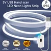LED Neon Lights Strip Motion Sensor Hand Scan Switch USB Powered Dimmable Waterproof Flexible Light For Home Party DIY Neon Sign 1