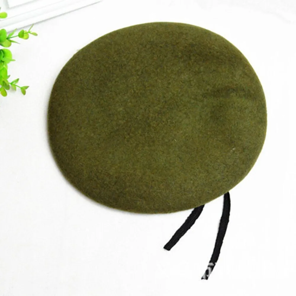Unisex Uniform Cap Fashion Women Men Army Soldier Hat French Style Wool Bere 4