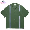 Summer 24SS Best Quality WACKO MARIA Mens Womens Striped Tape Colorblocked Cuban Neck Hawaiian Short Sleeve Shirt 4