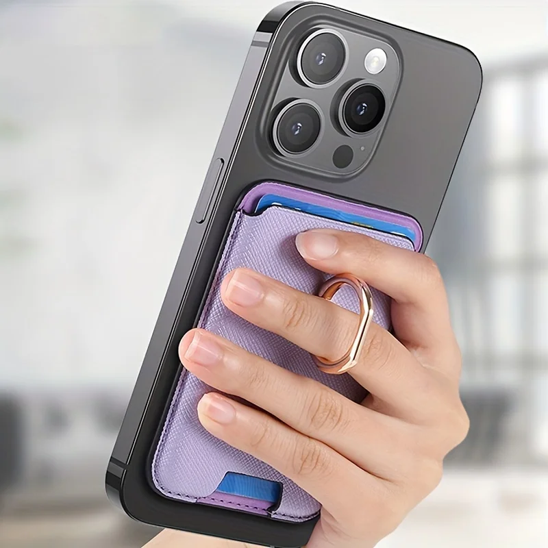 Magnetic Universal Card Holder with Built-in Powerful Magnet - Holds 3 Cards