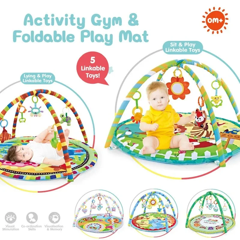 Baby Activity Gym Crawling Blanket Fitness Frame 0-36 Months Toys Multifunctional Fence Crawling Mat Pedal Play Mat Toys