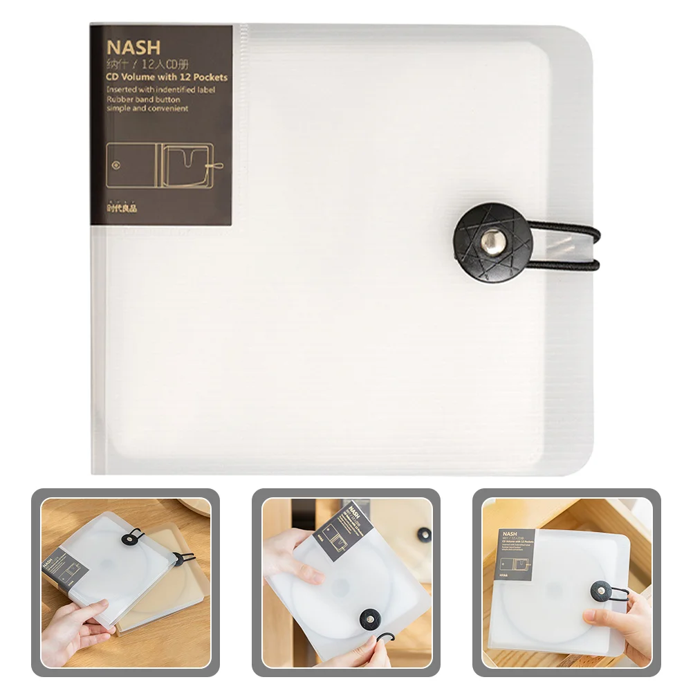 CD Holder Protective 12 Capacity DVD Storage Case Binder Portable Disc Bag for Home Office Car Box Accessories Organizer Wallet