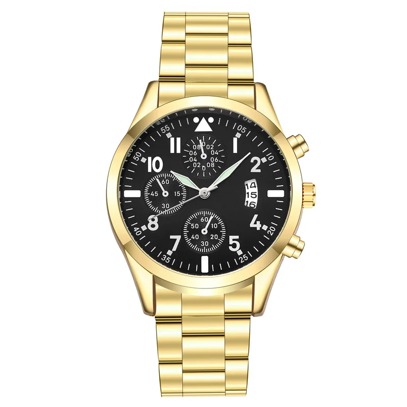 Men's Fashion Business Calendar Watches Luxury Stainless Steel Mesh Belt Analog Quartz Watch Business Luminous Wristwatch Clock 