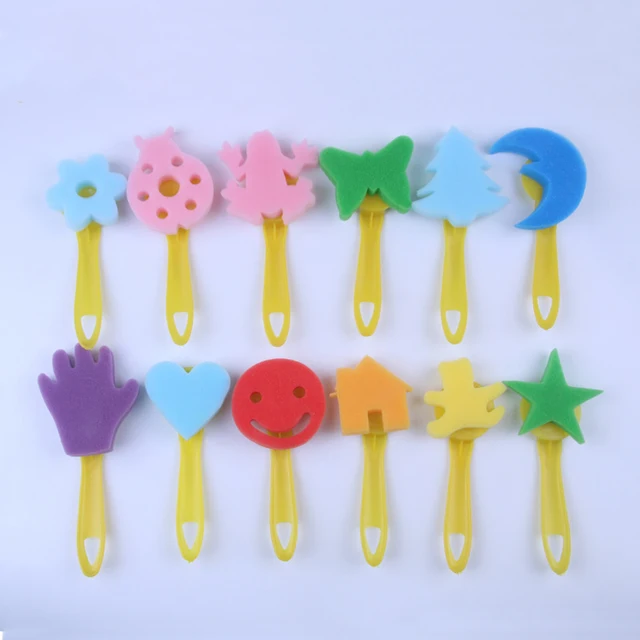 4pcs High Quality EVA Sponge Stamp Set Creative Painting Paint Roller Brush Kids Toys Graffiti DIY Art Tools for Beginners 2