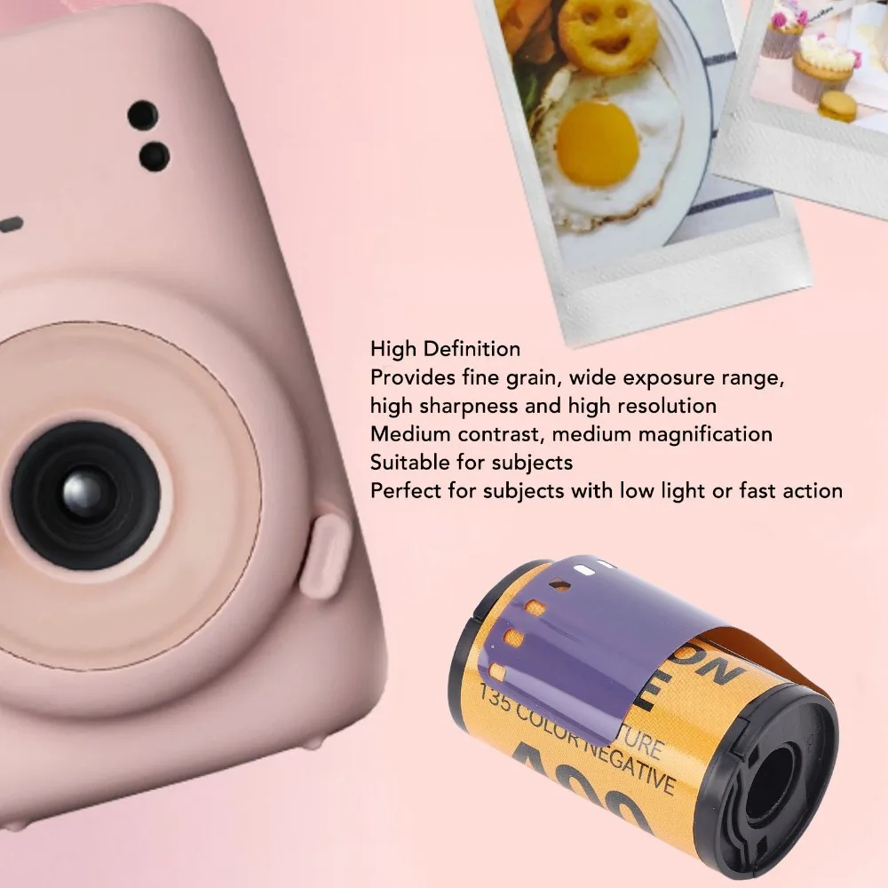 8매/18매 카메라 컬러 필름 ISO 320?400 광폭 노출 카메라 컬러 네거티브 필름(135 카메라용 보관 케이스 C41 포함)