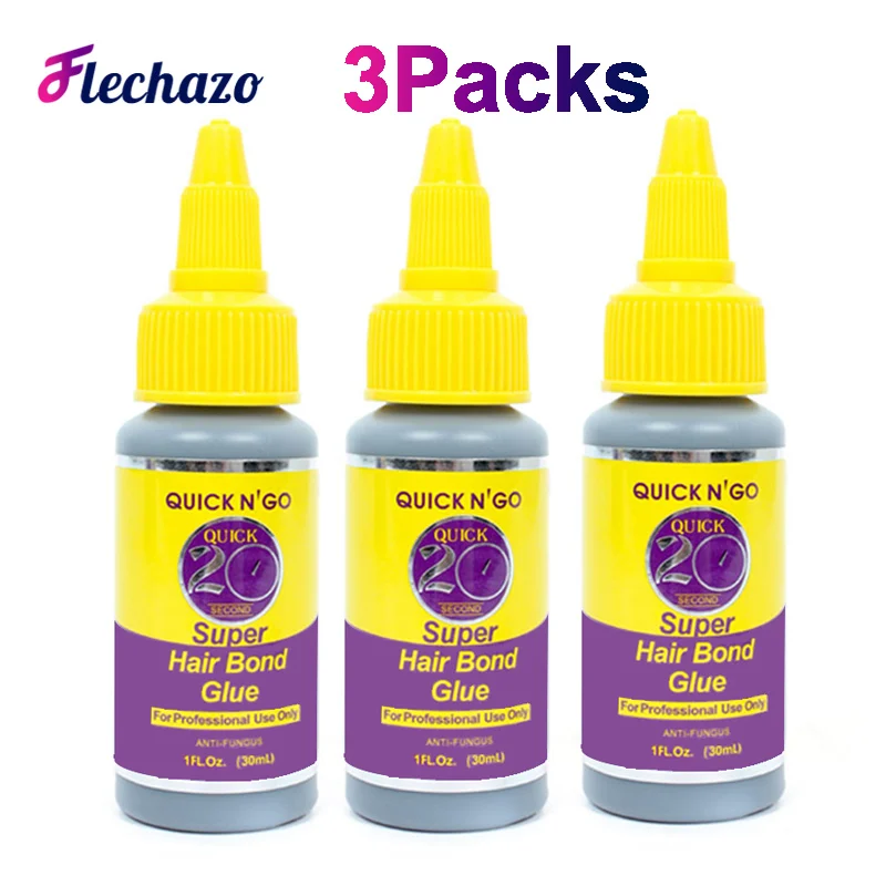 Quick Dry Bonding Glue 3Packs 1Oz Wig Glue Adhesive Hair Bond For Quick Hairstyles Best Lash Eyelash 20 Seconds wig glue hair bonding glue