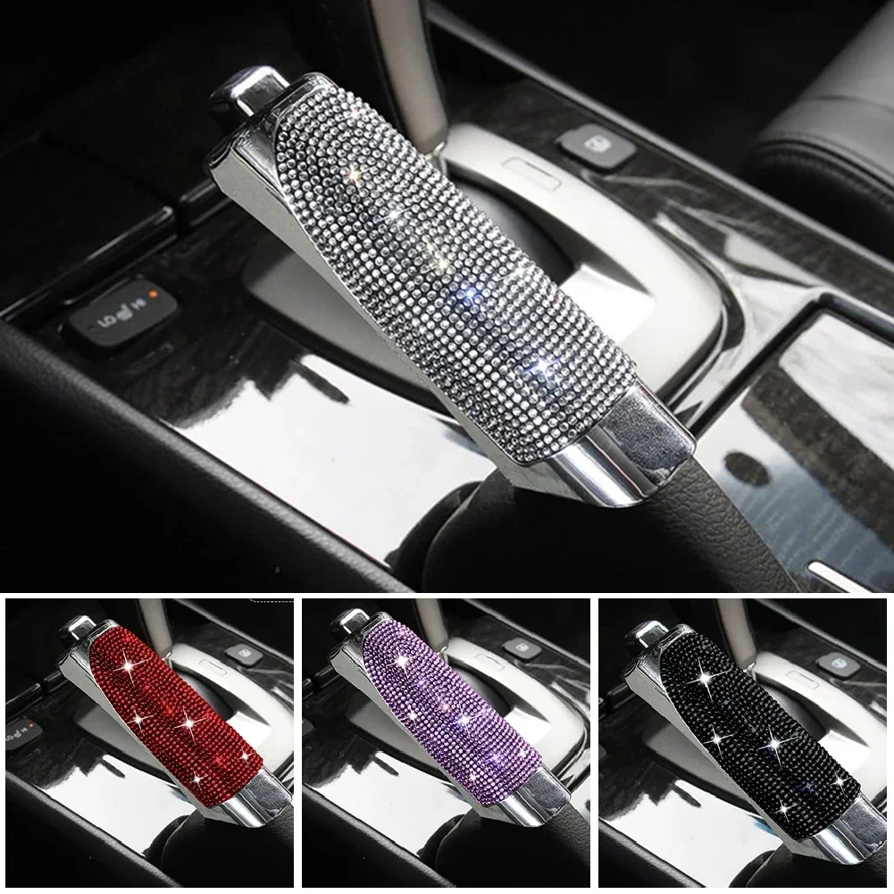 Universal Crystal Car Handbrake Covers Anti-slip Auto Gear Shift Collars for Woman hand brake cover car interior accessories