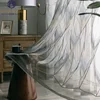 Modern Curtains for Living Dining Room Bedroom Embroidered Tulle Simple Geometric Pattern Window Sheer Drape Room Decor Custom 1