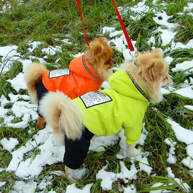 Winter Dog Down Jacket Warm Fleece Thicken Coat for Small Dogs Puppy Jumpsuit Windproof Parka Overalls for Dogs Yorkie Onesie