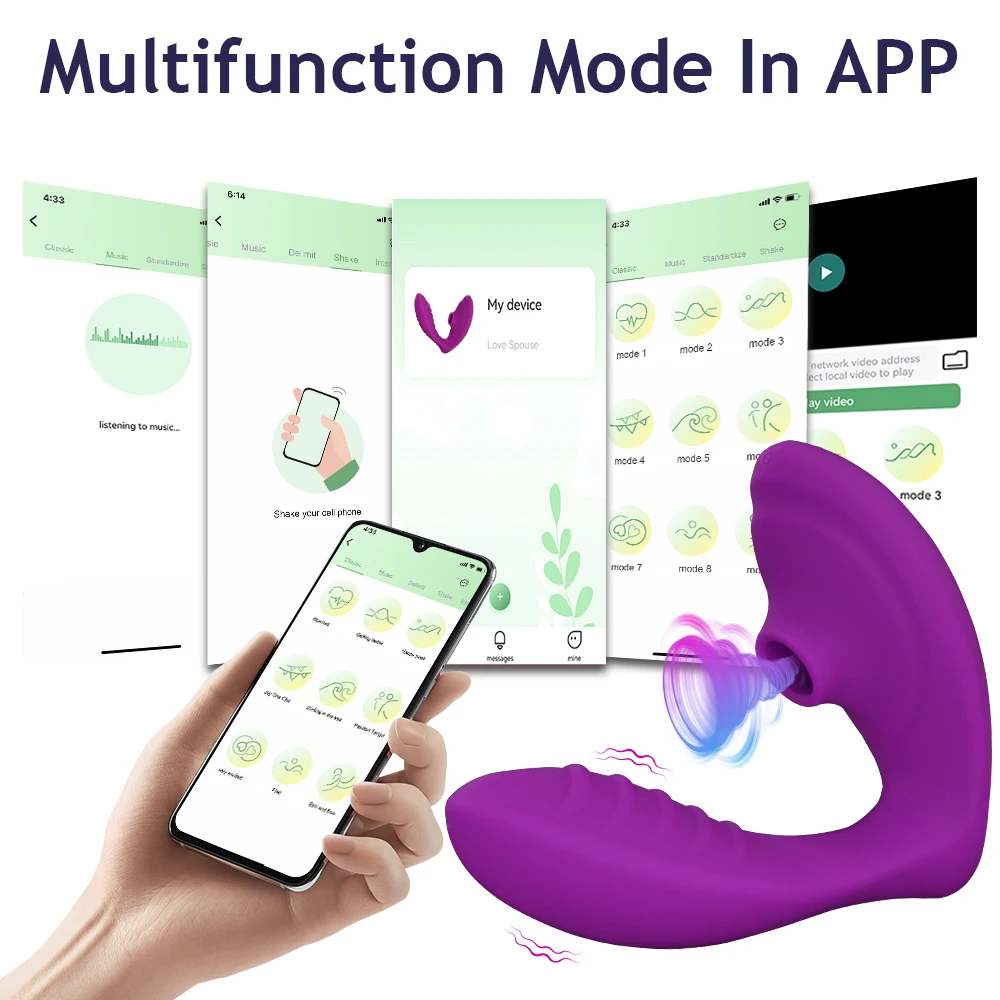 Clitoral Sucking Vibrator for Women Wireless APP Vagina G Spot Stimulator Blowjob Clit Masturbator 10 Vibrations Speed Adult Toy