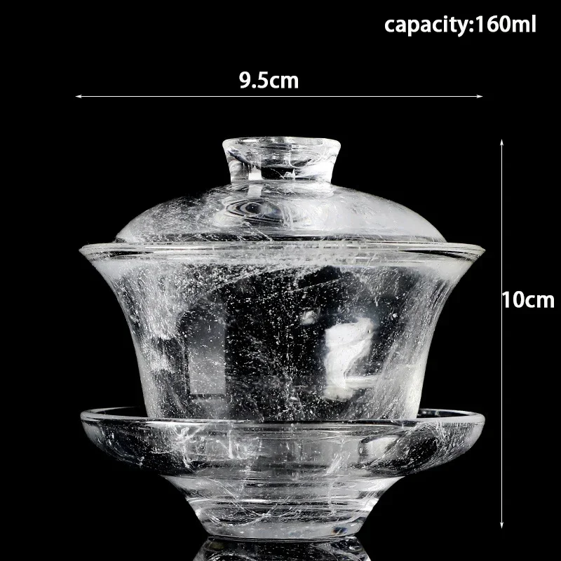 Snow Crystal Glass Tea Tureen Glazed Tea Maker Kung Fu Set High-grade Cup Large Transparent Built Lamp Best Gift
