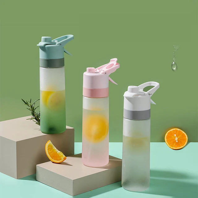 Gradient Frosted Straw Plastic Spray Mug Large Capacity Drinking Water Bottle Exercise Outdoor Sports Portable Handheld Cups Gradient Frosted Straw Plastic Spray Mug Large Capacity Drinking Water Bottle Exercise Outdoor Sports Portable Handheld Cups
