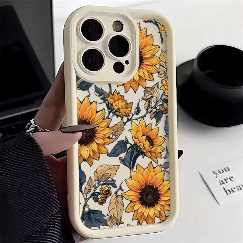 Sunflower Design Protective Phone Case