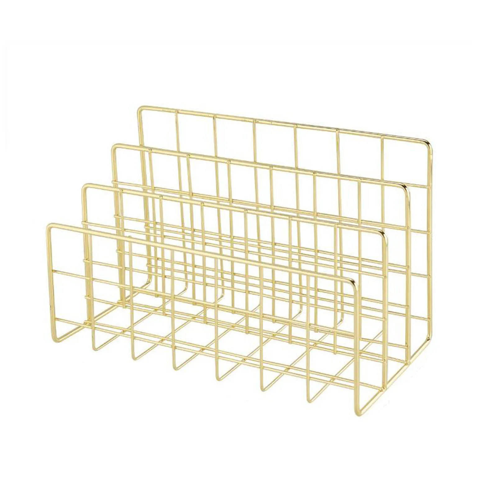 metal book Three Compartments Iron Bookcase Three Wrought Iron Bookshelf Creative Metal Book Stand Desktop Decoration book display stand