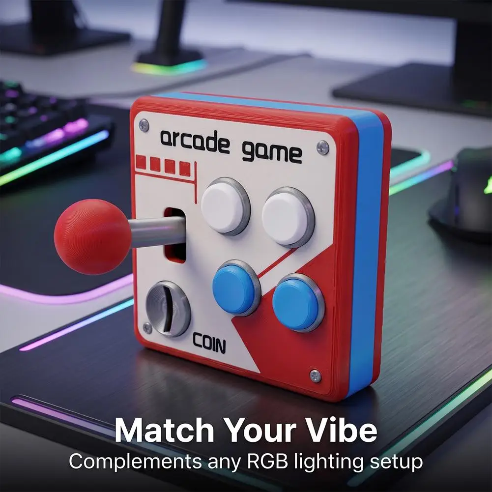 Joystick per Console Retro Gaming, Pannello Decorativo 3D Creativo per Arcade, Pannello di Controllo Stampato in 3D, Decorazione Regalo Giocattolo - Image 5
