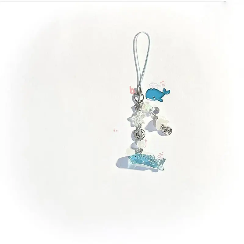 Vibrant Shark Beaded Phone Charm by Cutey's