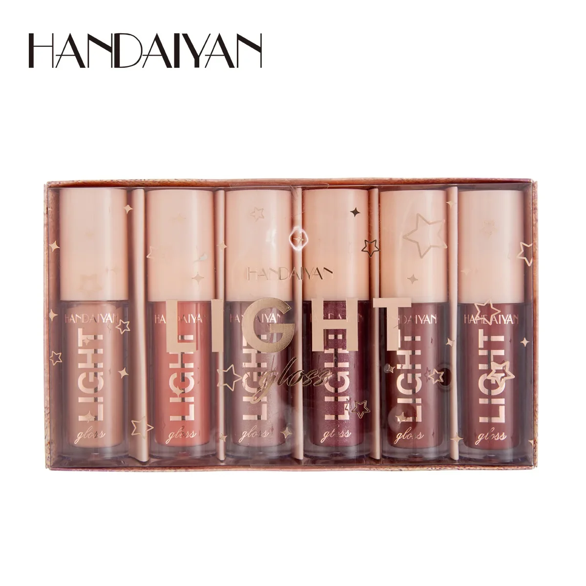 thumbnail image 1 of HANDAIYAN 6 Color Liquid Lipstick Set Shine Gloss Moisturizing Non Stick Long-Wearing Waterproof Lipstick Gift Set 3.5ml*6, 1 of 5
