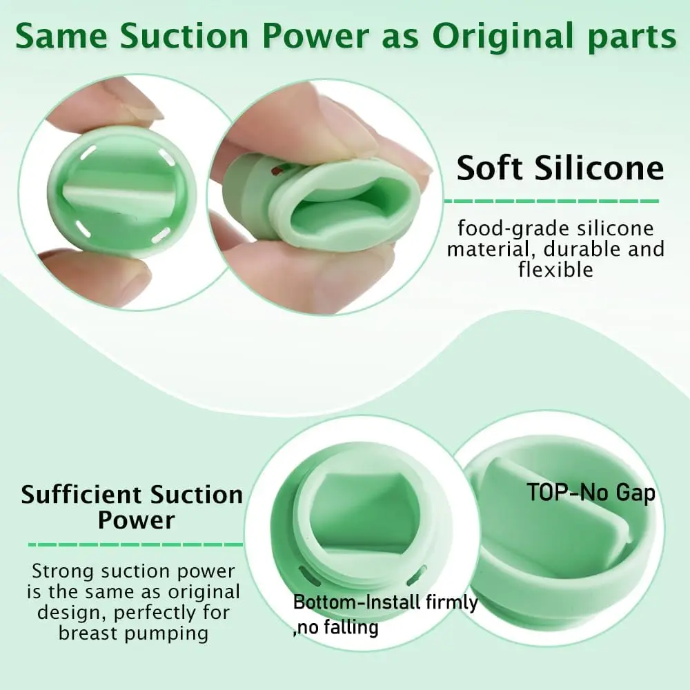 Duckbill Valves Compatible with Elvie Stride Pump Replacement Parts,for Momcozy,TSRETE Wearable Pumps,Spectra CaraCup Pump Parts 4
