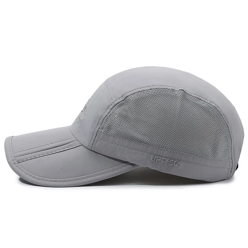 Outdoor Hat Shade Cap Word Summer Rain Proof Waterproof Quick Drying Fold Fish Sun Block Baseball Travel Visor Women Men M615 3