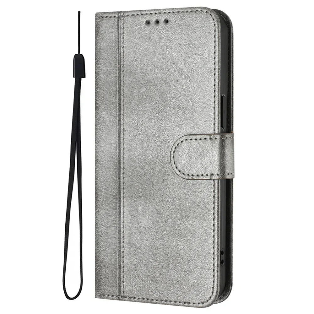 Premium Retro Leather Flip Phone Wallet Case - Durable Protective Cover