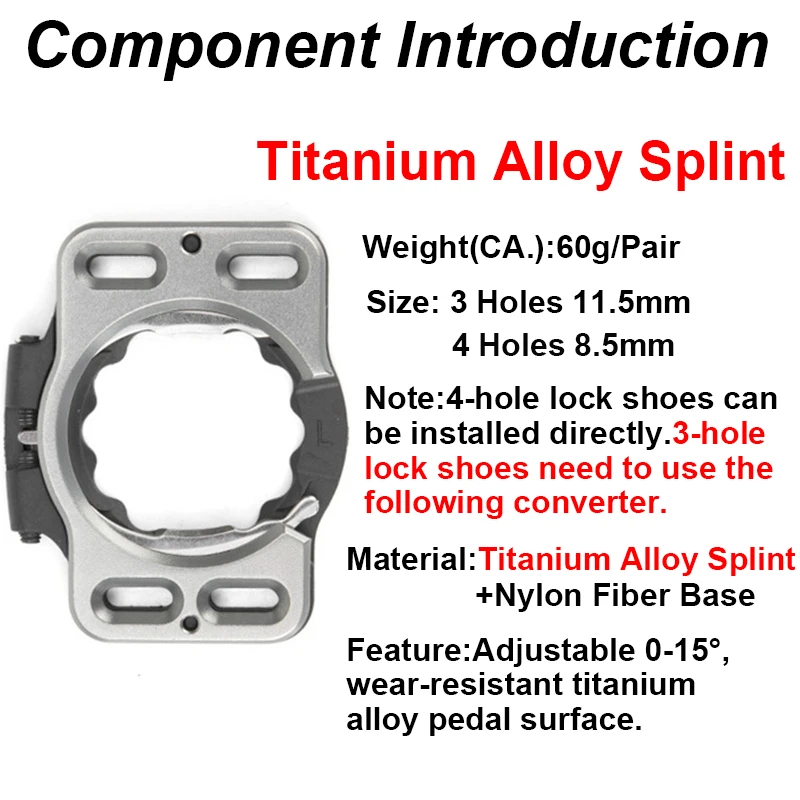 Description Picture 4 of itemOriginal Speedplay Zero Pedals Professional Road Bike Pedal Titanium Alloy Self-locking Speed Play Pedals Cycling Equipment