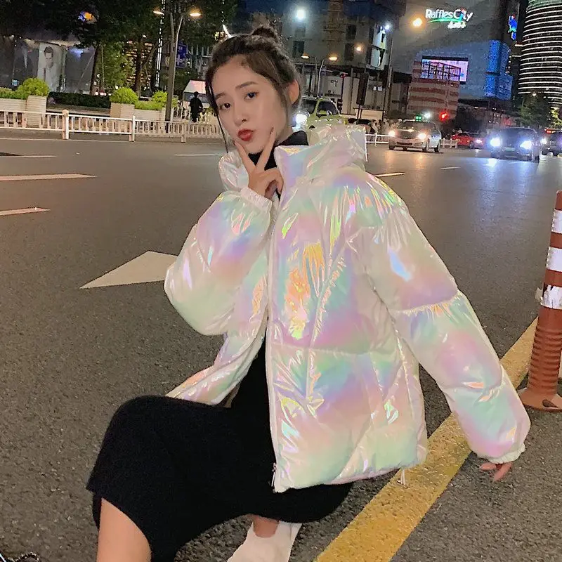 Bright Cotton Jacket Winter Down Coats Women's Down Jacket 2023 Korean Women's Puffer Jacket 2023 Loose Women's Vest Woman Parka