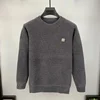 Winter Men's Warm Fleece Sweater O-Neck Embroidered Casual Knitted Inner Lap Pullovers Thick Thermal Underwear Sweater 6