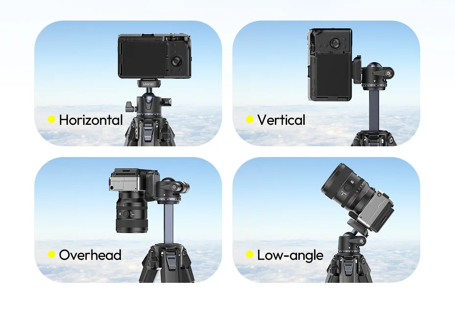 Travel Tripod Portable Metal Tripod 0.48-1.56M UKA QR Plate Tripod for Camera Sm