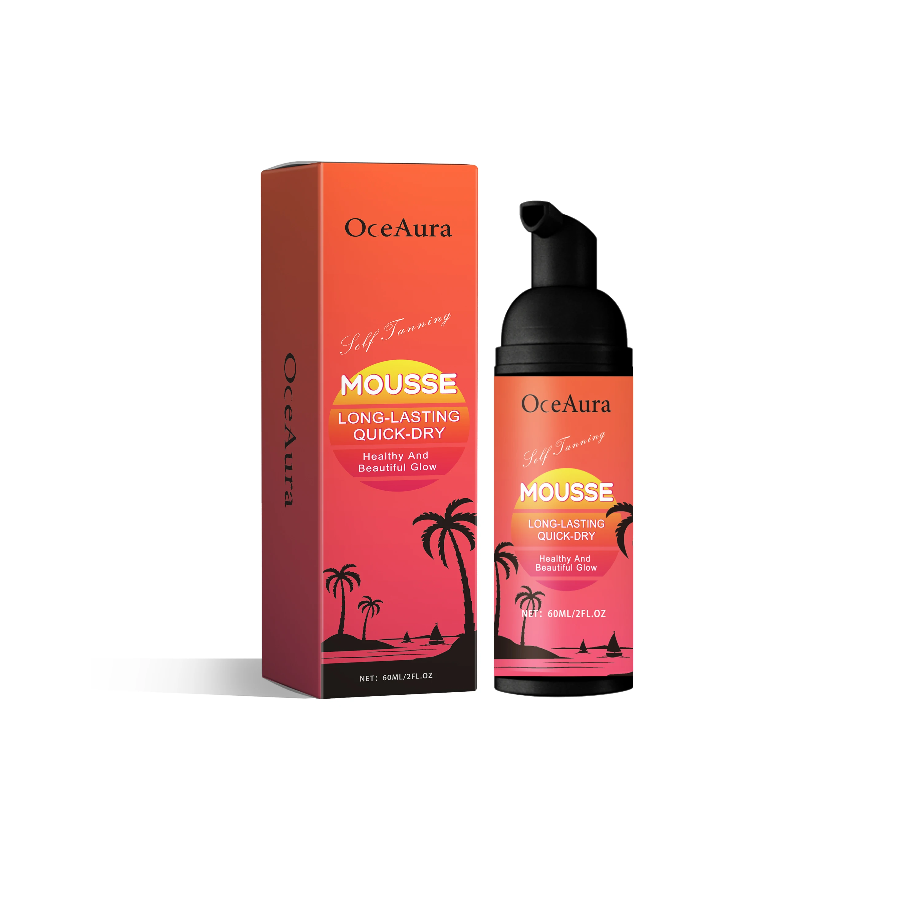 Tanning Mousse Self Tanner Sunless Instant Self Tanning Foam Natural Looking Golden Bronzing Glow Fake Tan Moisturizing Lotion
