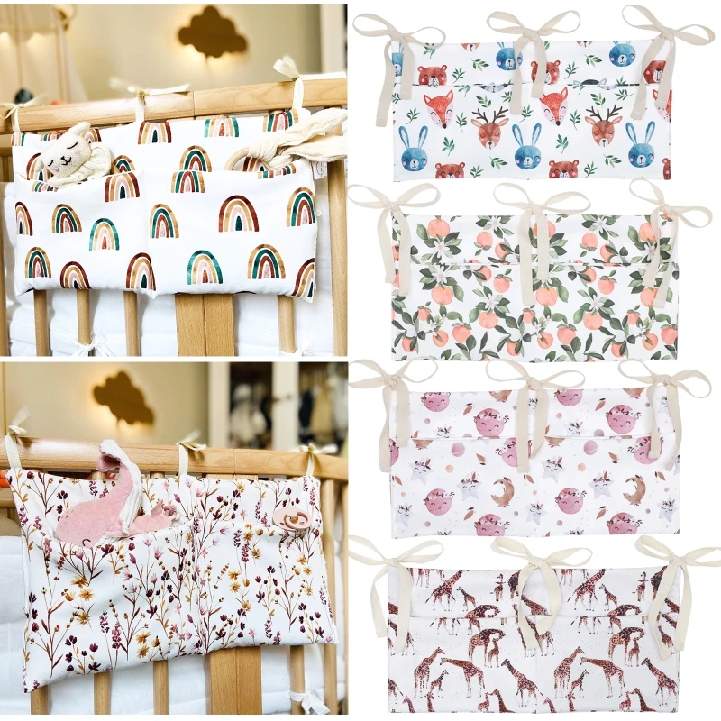 

Hanging Diaper Storage Bag Crib Organizer for Crib Guardrail Baby Stroller