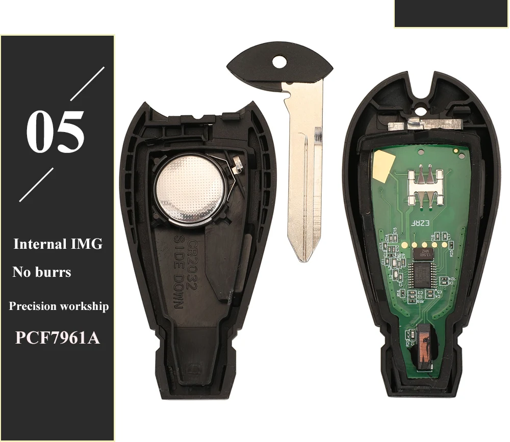 Keyforkess GQ4-53T Fobik Chiave Auto Chiave A Distanza 433MHz ID46-PCF7961A Chip per Dodge RAM 1500 2500 3500 4500 2013-2018 56046953 68159655 - S9b63cdaa23d74cb08e706f385c3c03c3S