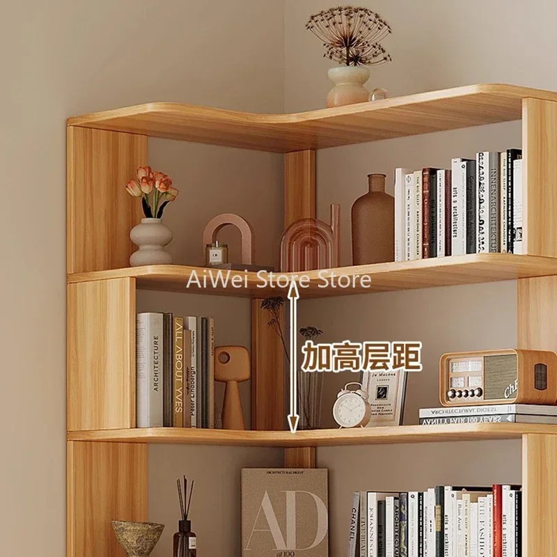Organizador de estante para libros, rotación de 360° para uso doméstico,  estante de libros con patas de oso huecas, estante de almacenamiento de